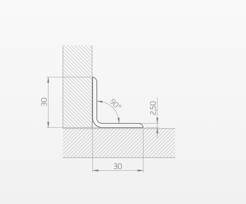 90° NFC L-Profile - Winkelprofil